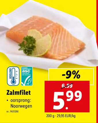 Lidl Zalmfilet aanbieding