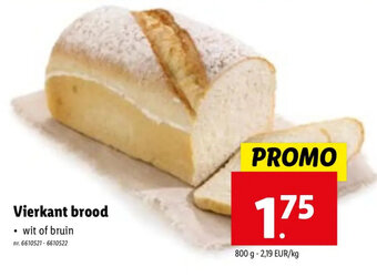 Lidl Vierkant brood aanbieding