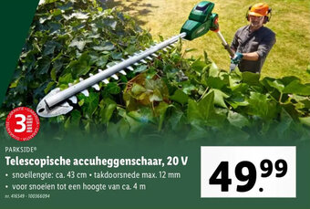 Lidl Telescopische accuheggenschaar, 20 V aanbieding