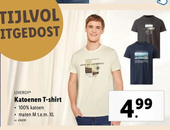 Lidl Katoenen T-shirt aanbieding