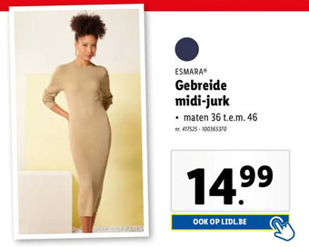 Lidl Gebreide midi-jurk aanbieding