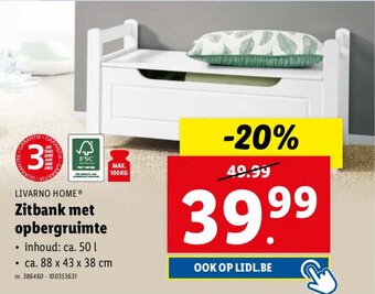 Lidl Zitbank met opbergruimte aanbieding