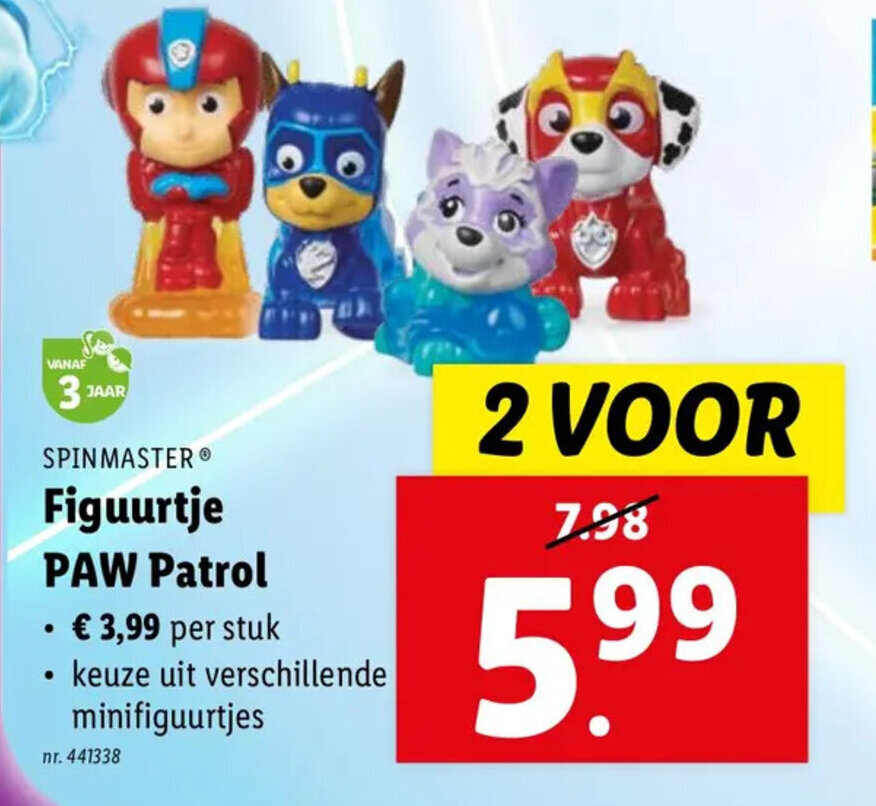 Figuurtje PAW Patrol promotie bij Lidl