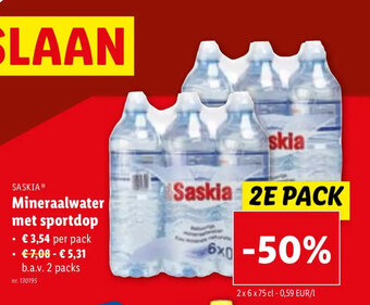 Lidl Mineraalwater met sportdop aanbieding