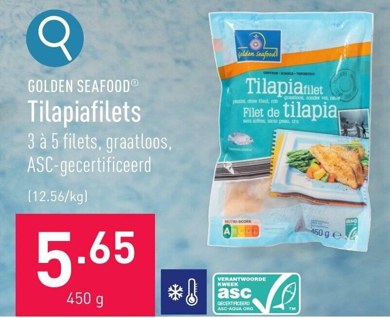Tilapiafilets 450 g promotie bij ALDI