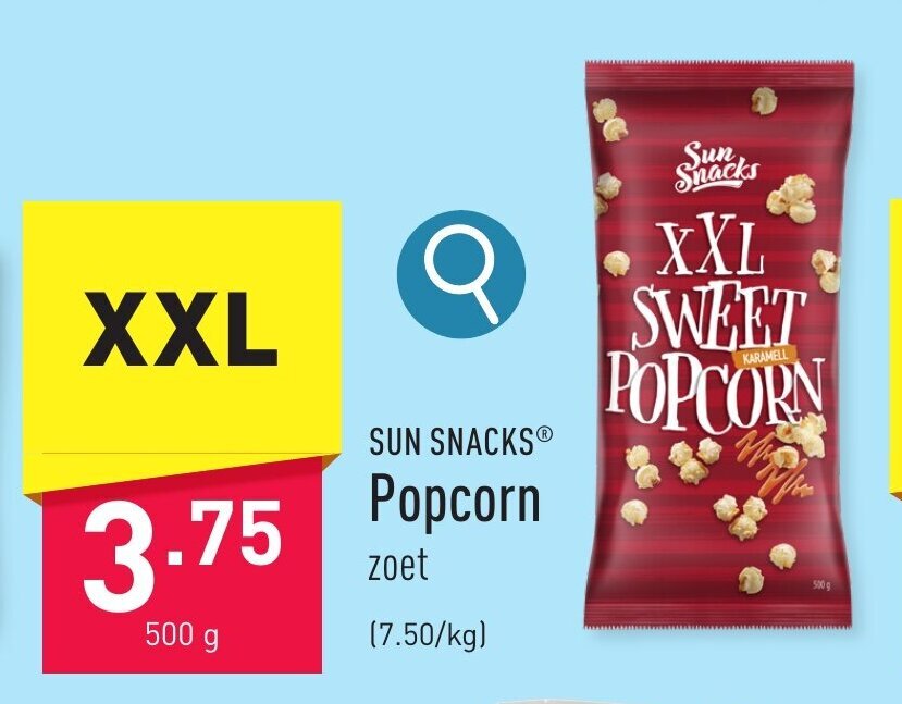Popcorn 500 g promotie bij ALDI