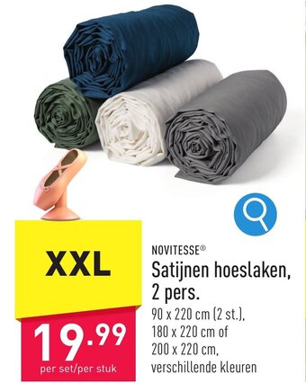 ALDI Satijnen hoeslaken aanbieding