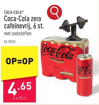 ALDI Coca-Cola zero cafeïnevrij aanbieding