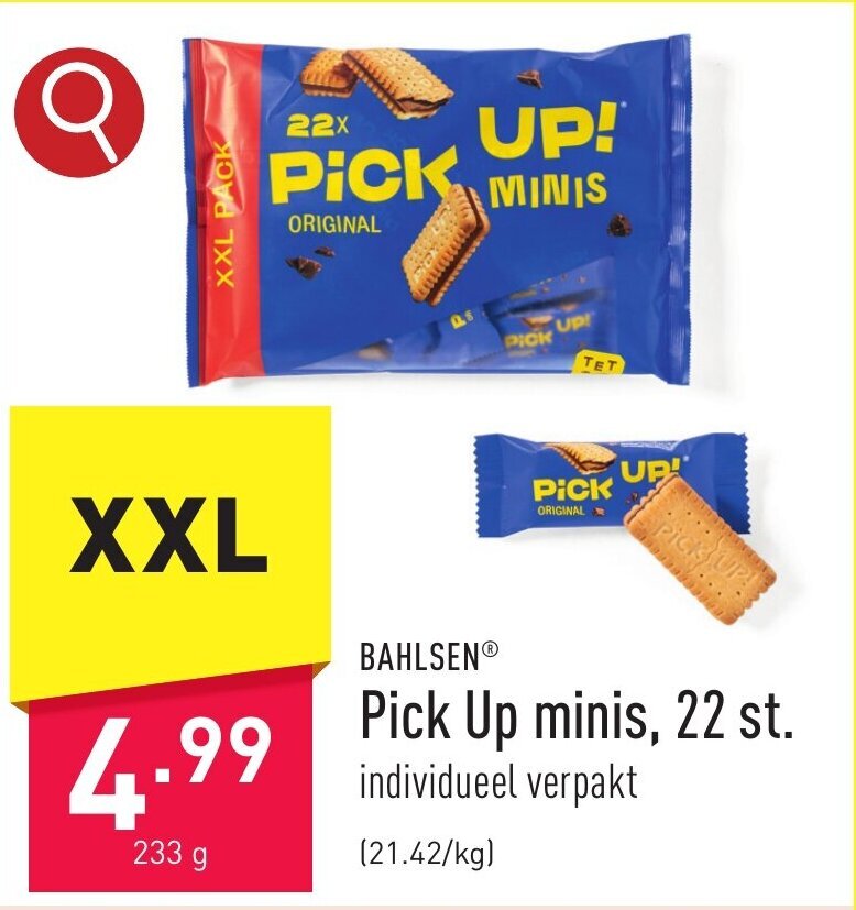 ALDI Pick Up minis 233 g aanbieding