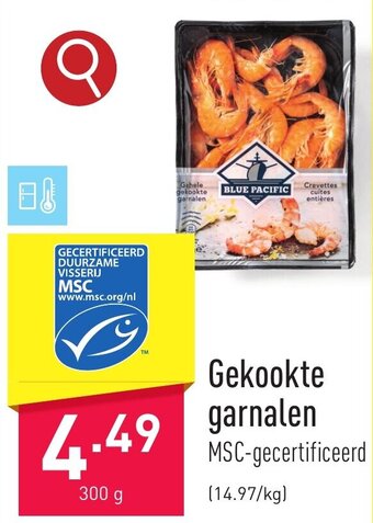 ALDI Gekookte garnalen 300 g aanbieding
