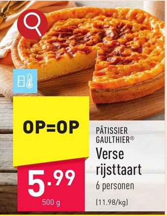 ALDI Verse rijsttaart 500 g aanbieding