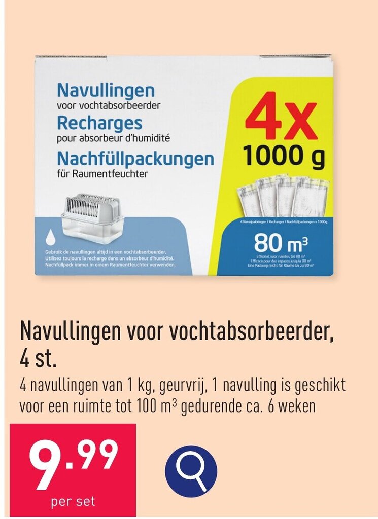 ALDI Navullingen voor vochtabsorbeerder aanbieding
