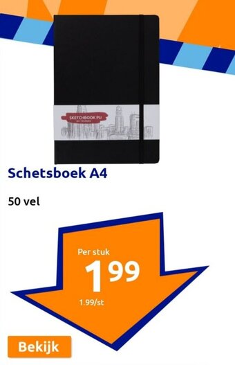 Action Schetsboek A4 aanbieding