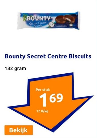 Action Bounty Secret Centre Biscuits 132 gram aanbieding
