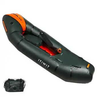 Decathlon Tweedehands opblaasbare 1-persoons packraft 500 tpu rivier waterdichte rits aanbieding