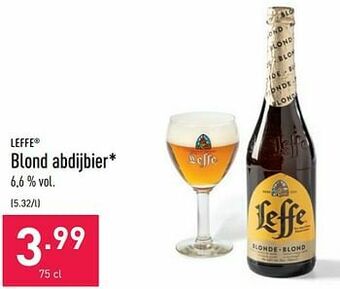 ALDI Leffe blond abdijbier aanbieding