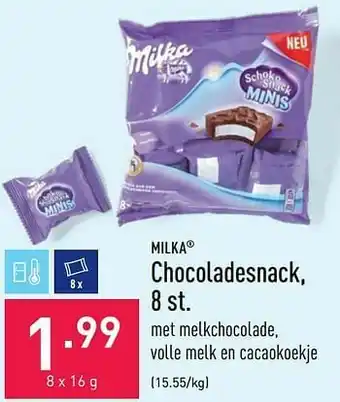 ALDI Milka chocoladesnack aanbieding