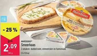 ALDI Maredsous smeerkaas aanbieding