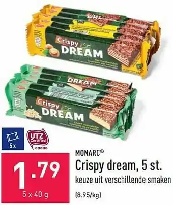 ALDI Monarc crispy dream aanbieding