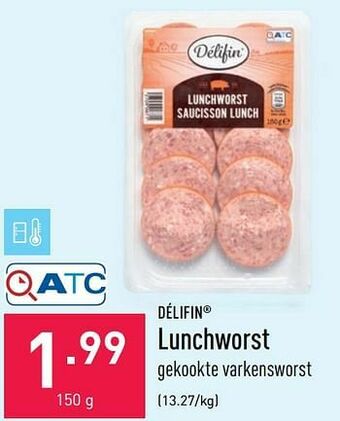 ALDI Délifin lunchworst aanbieding