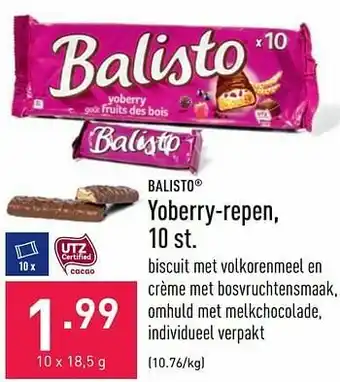 ALDI Balisto yoberry-repen aanbieding