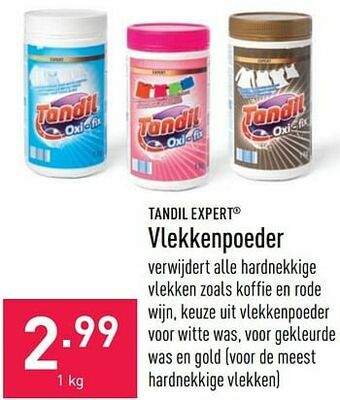 ALDI Tandil expert vlekkenpoeder aanbieding