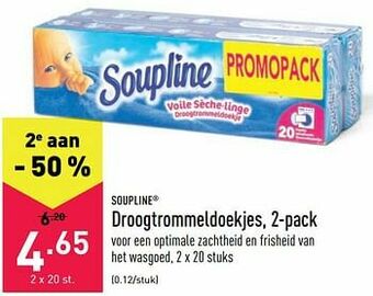 ALDI Soupline droogtrommeldoekjes aanbieding