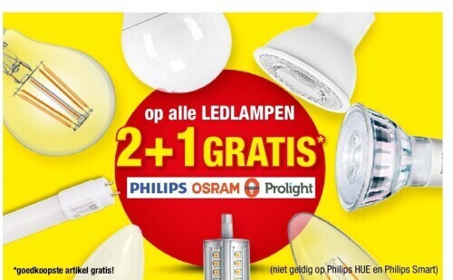 Hubo Op alle ledlampen aanbieding
