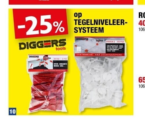Hubo Op tegelniveleer- systeem aanbieding