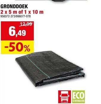 Hubo Gronddoek 2 x 5 m of 1 x 10 m aanbieding