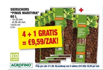 Hubo Sierschors “pinus maritima” 60 l aanbieding