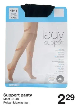 Zeeman Support panty aanbieding