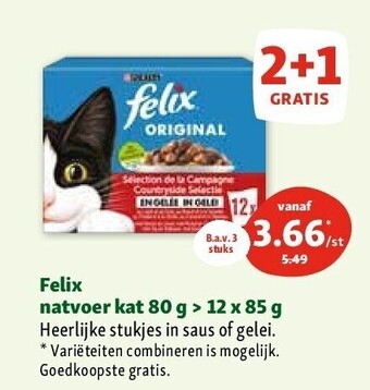 Maxi Zoo Felix natvoer kat 80 g > 12 x 85 g aanbieding