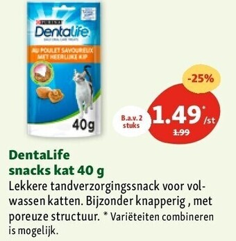 Maxi Zoo Dentalife snacks kat 40 g aanbieding