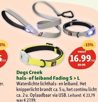 Maxi Zoo Dogs creek hals- of leiband fading s > l aanbieding