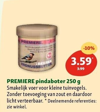 Maxi Zoo Premiere pindaboter 250 g aanbieding