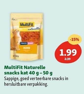 Maxi Zoo Multifit naturelle snacks kat 40 g - 50 g aanbieding