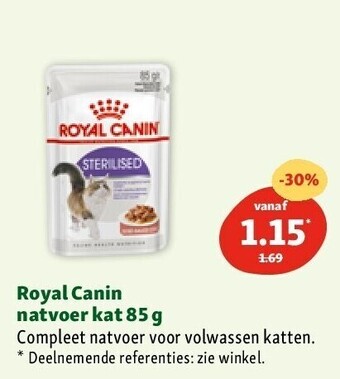 Maxi Zoo Royal canin natvoer kat 85 g aanbieding