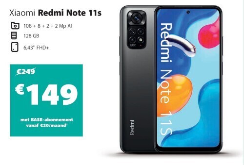 Base Xiaomi redmi note 11s aanbieding