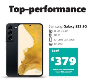 Base Samsung galaxy s22 5g aanbieding