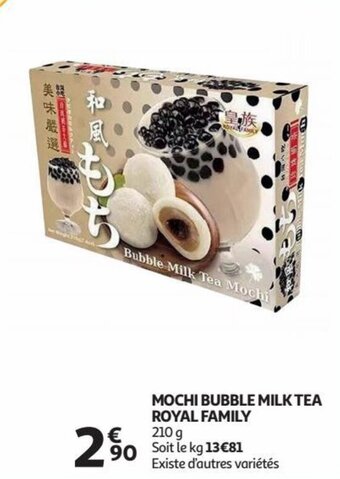 Auchan MOCHI BUBBLE MILK TEA ROYAL FAMILY 210g aanbieding