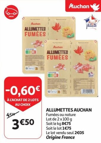 ALLUMETTES AUCHAN