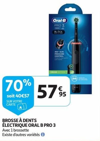 Auchan BROSSE À DENTS ÉLECTRIQUE ORAL B PRO 3 aanbieding