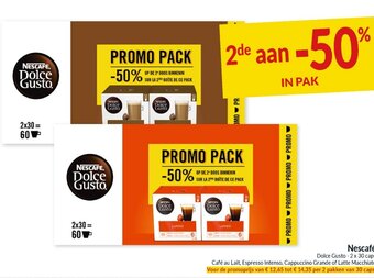 NESCAFE. Dolce Gusto - 2 x 30 caps Café au Lait, Espresso Intenso, Cappuccino Grande of Latte Macchiato