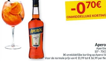 Intermarché Aperol Aperitief 11 70cl aanbieding