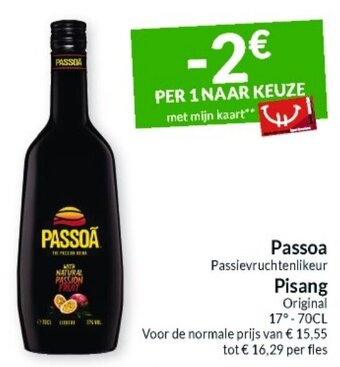 Intermarché Passoa Passievruchtenlikeur Pisang Original 17 70cl aanbieding
