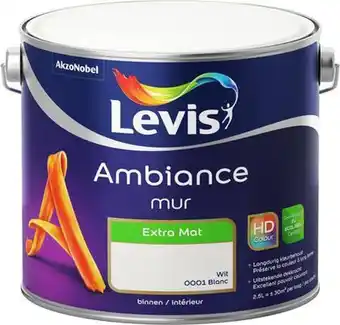Levis ambiance muurverf - extra mat - wit - 2.5l