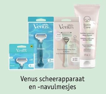 Kruidvat Venus scheerapparaat en navulmesjes aanbieding