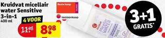 Kruidvat micellair Beste koop water Sensitive 3 in 1 400 ml aanbieding