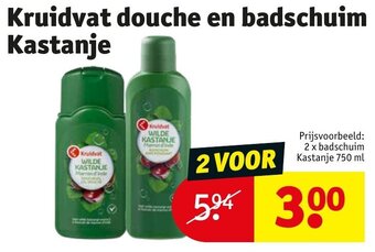 Kruidvat douche en badschuim Kastanje aanbieding